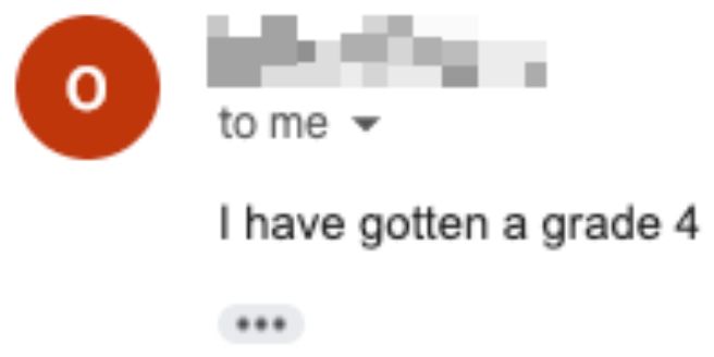 Email (student) sharing Selin J.’s results